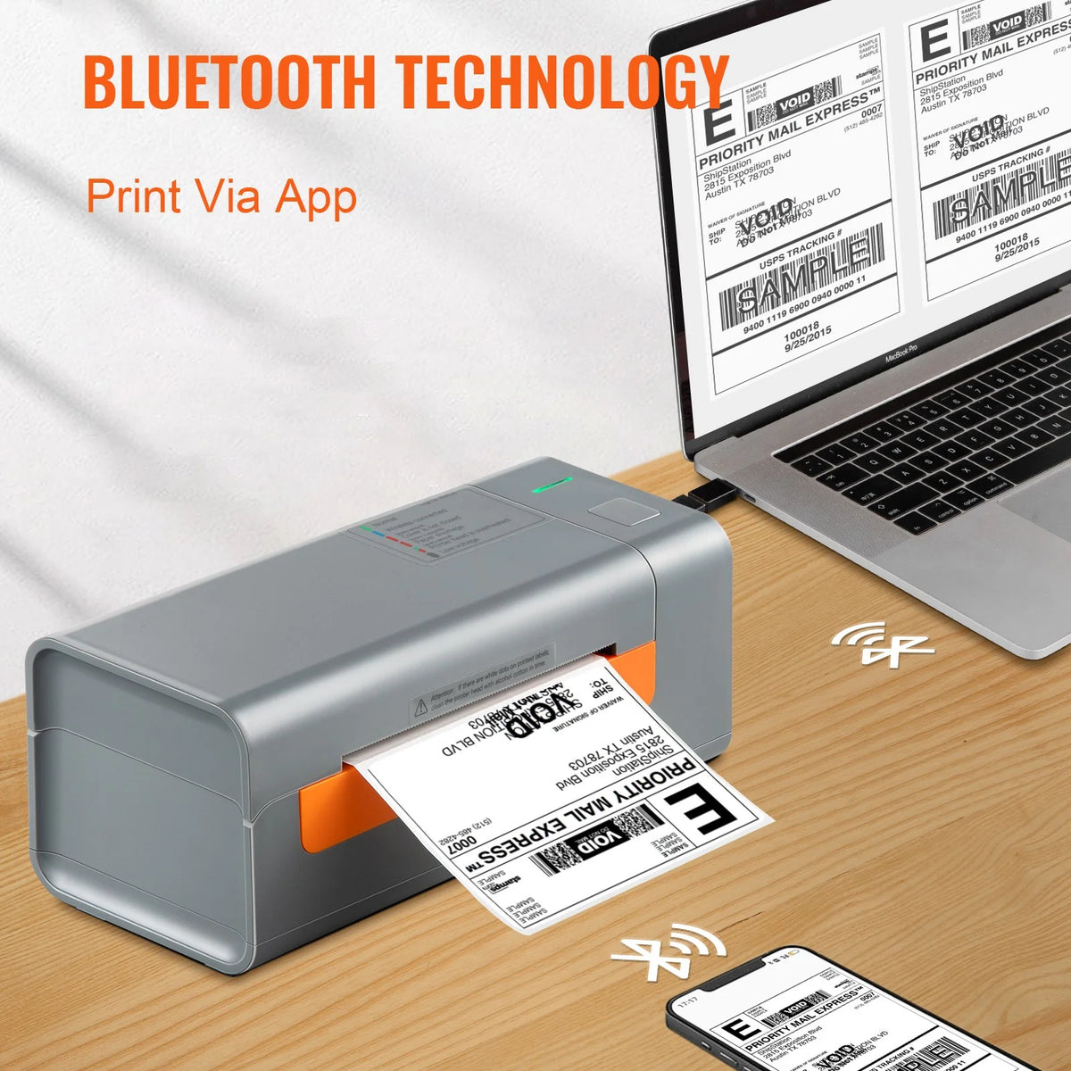 Thermal Label Printer 4X6 203DPI USB Bluetooth G232795