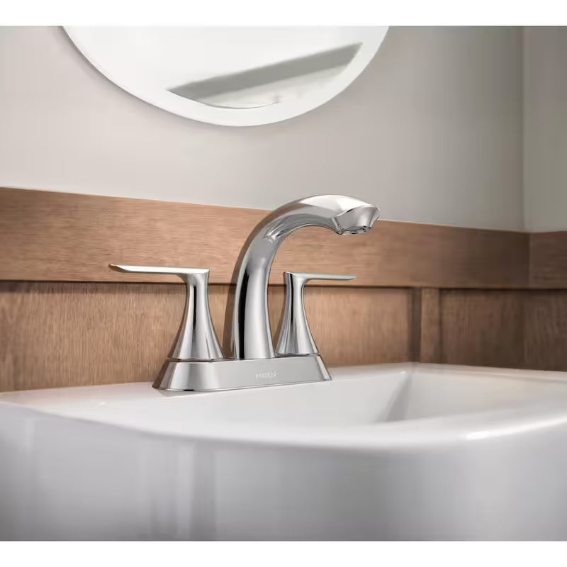 4 in. Centerset Double-Handle Bathroom Faucet in Chrome T828710