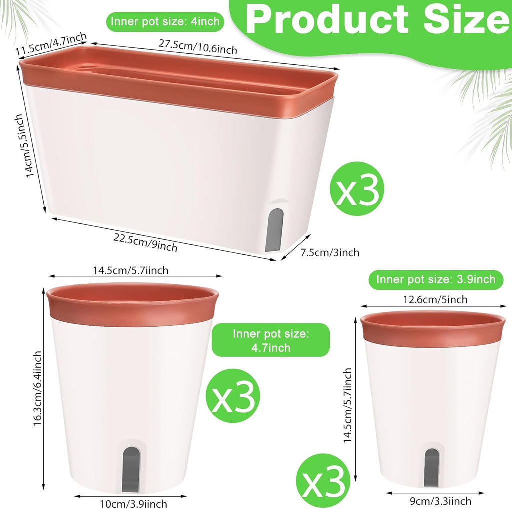 9 Set Self Watering Window Planter Box K3629