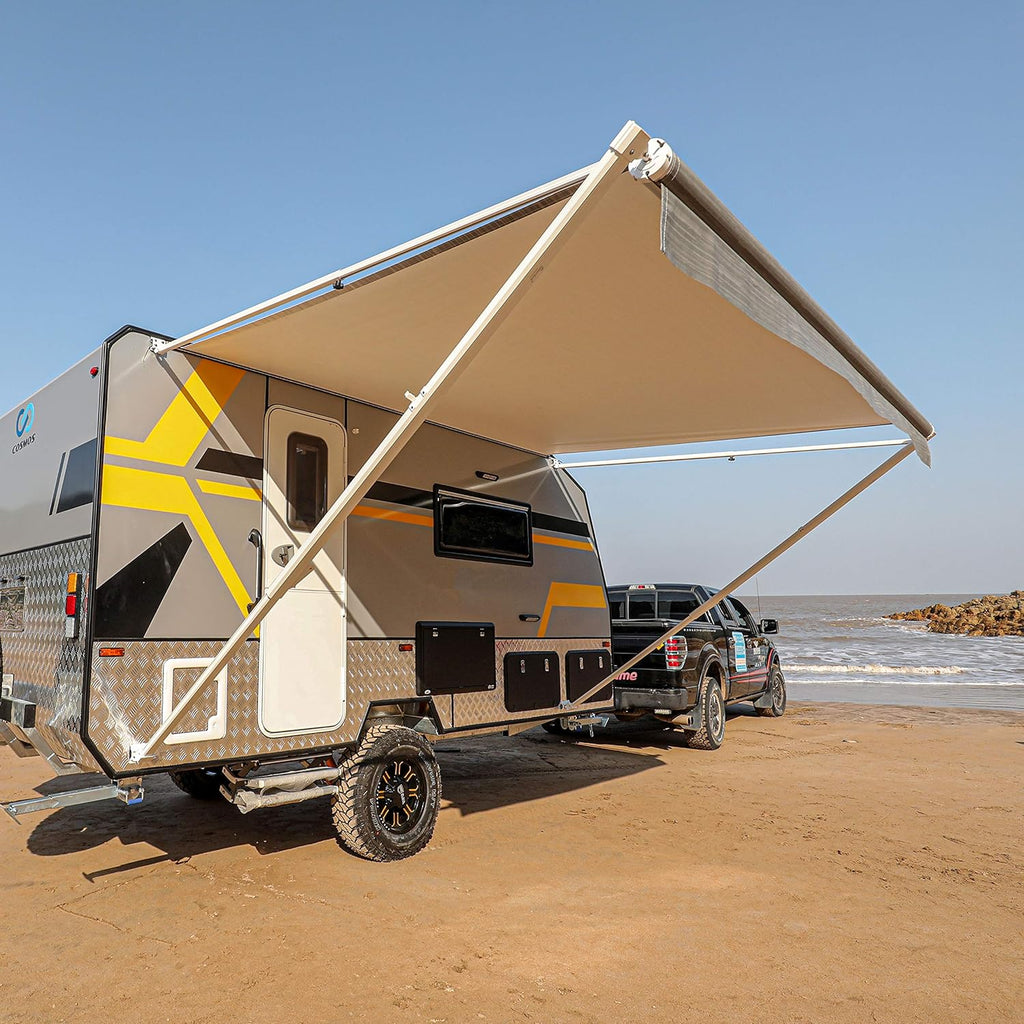 Gray Fade 13 x 8 Ft Retractable RV Trailer Awning T458999