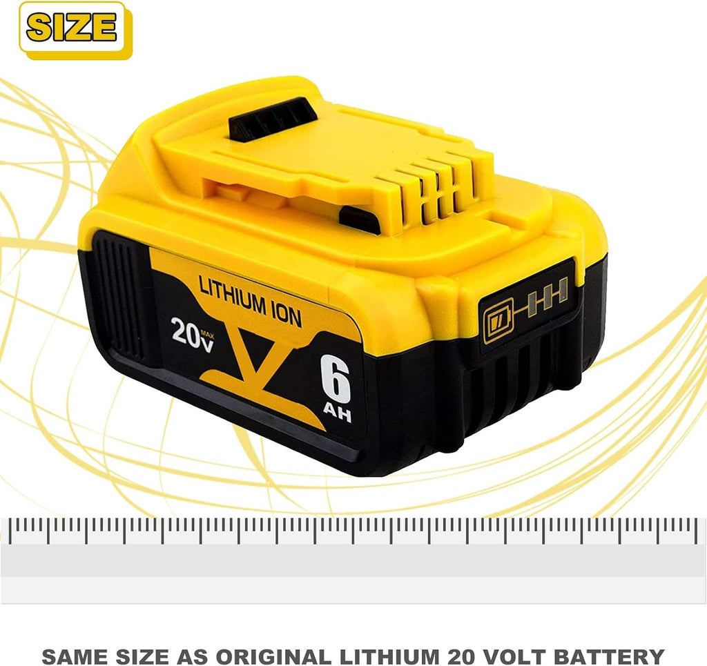 2 Pack 20V 6.0Ah Lithium Replacement Battery B57058