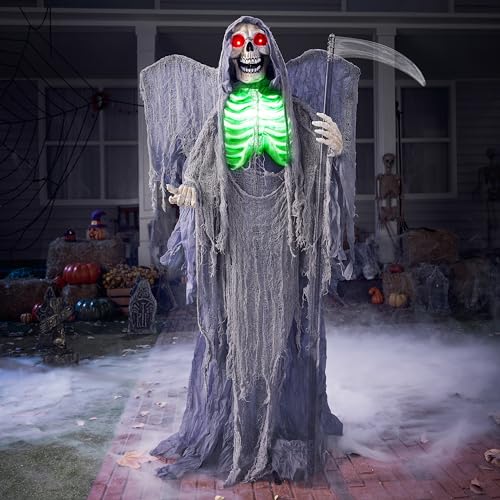 67" Life Size Animatronics Grim Reaper with Chain F689973