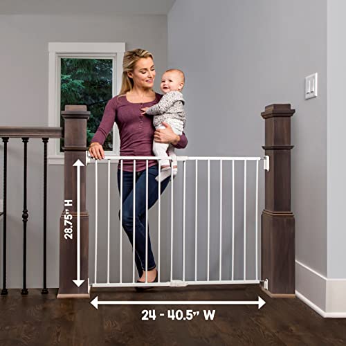 Extra Wide Retractable Baby Gate, White E60436