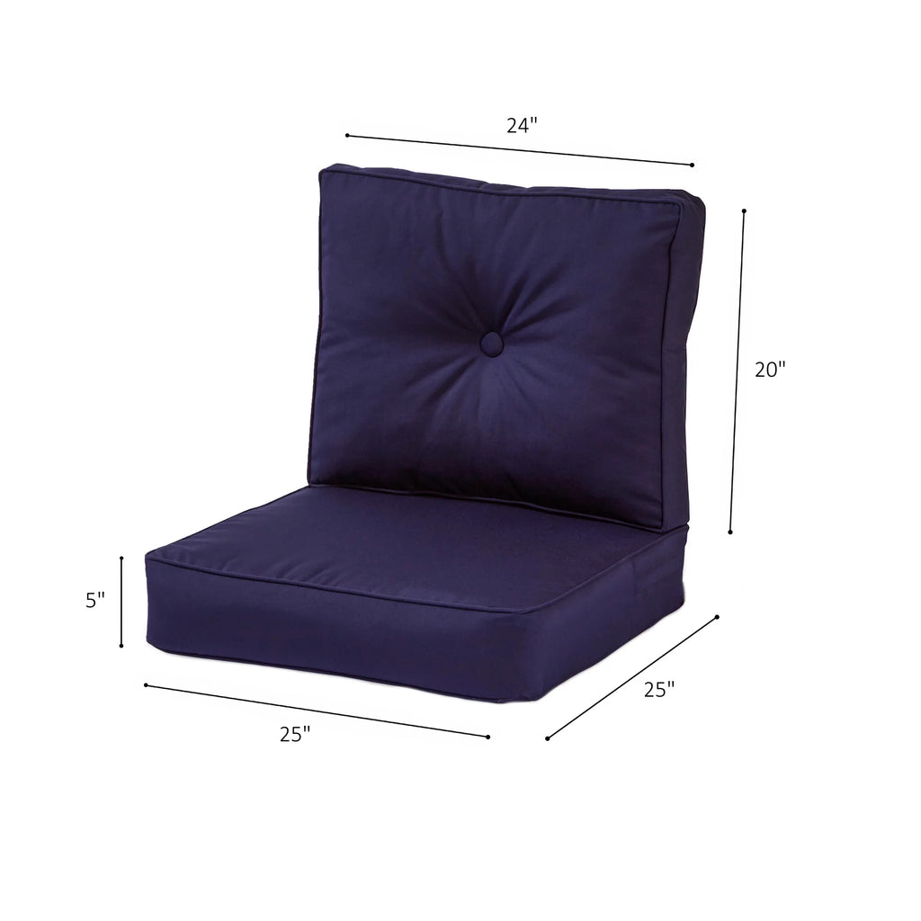 Navy 2-Piece Deep Seat Cushion Set W732