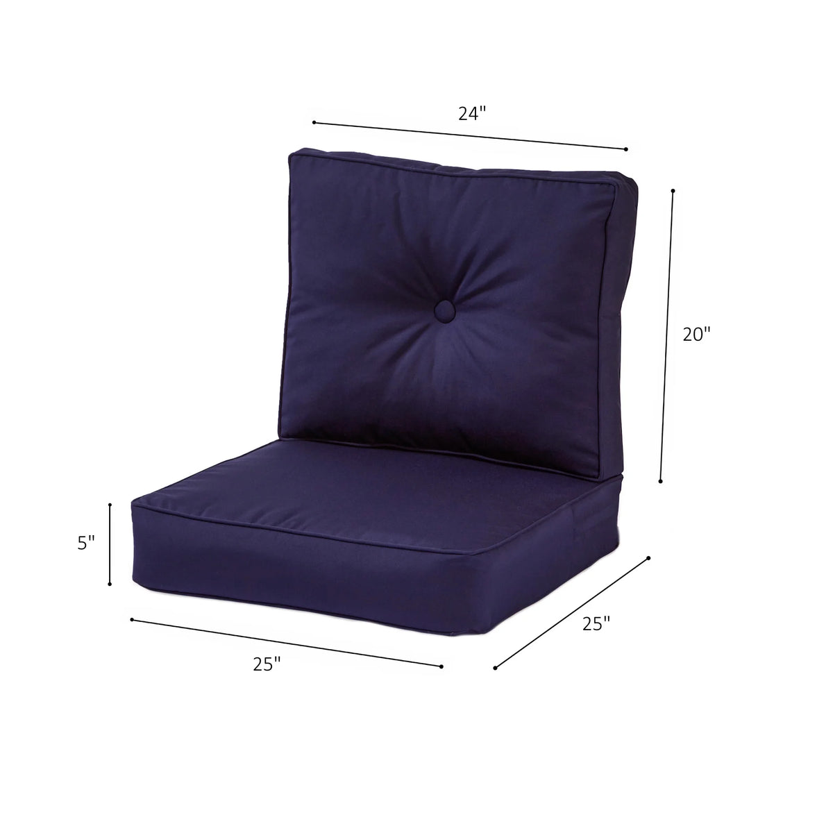 Navy 2-Piece Deep Seat Cushion Set W732