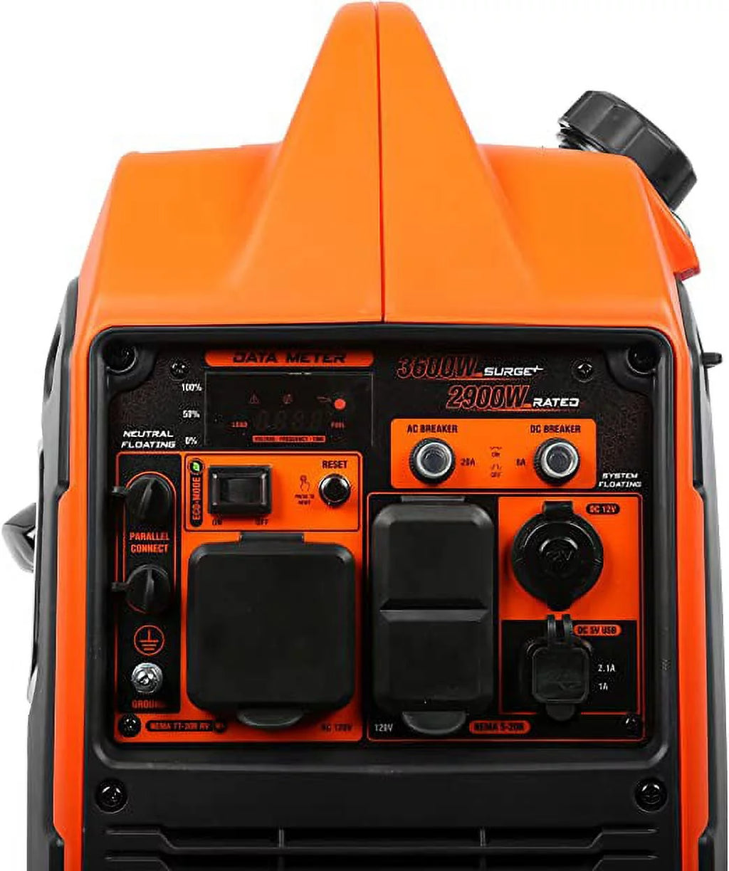 3600-Watt Portable Inverter Generator with Fuel Shut Off F13287