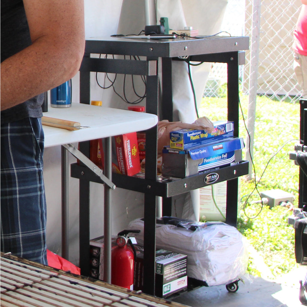 3-Tier Barbecue Prep Station and Serving Cart W842