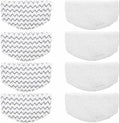 Steam Mop Replacement Pad 4Pcs White & 4Pcs Stripes H154