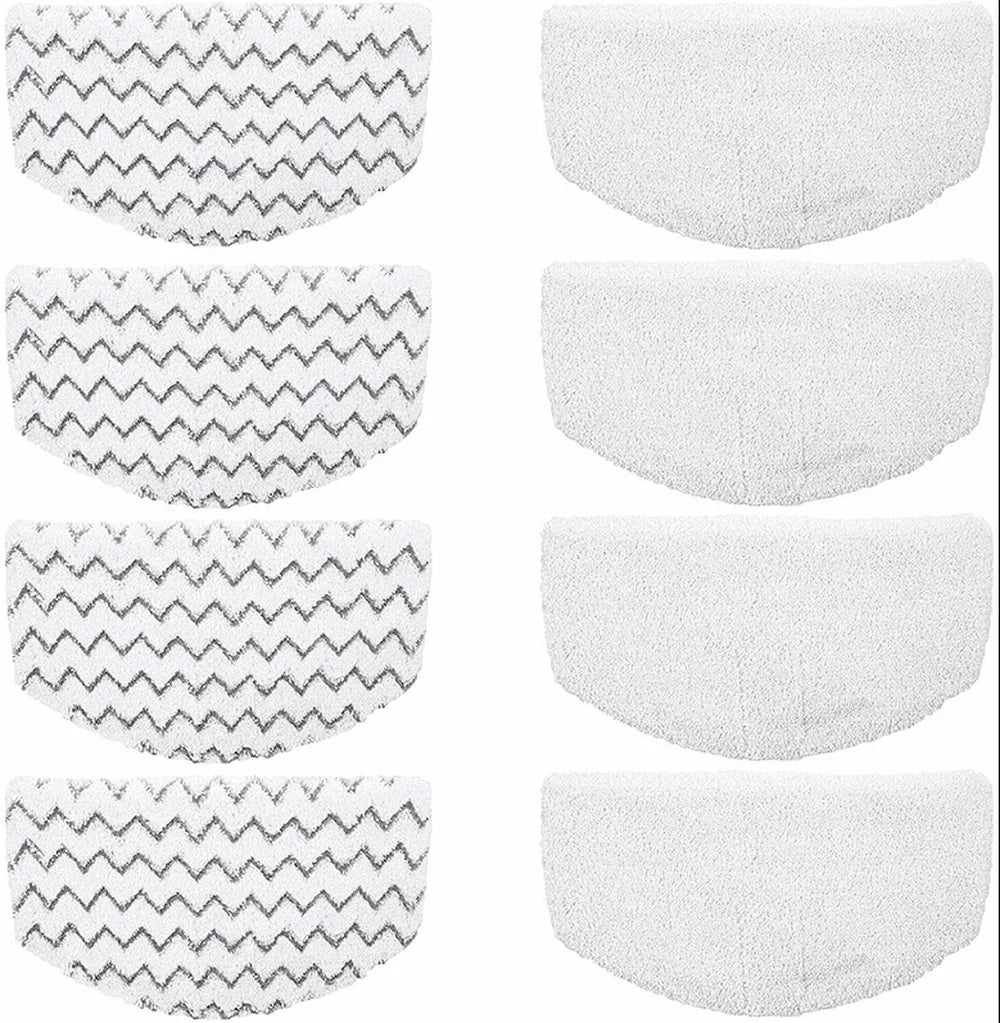 Steam Mop Replacement Pad 4Pcs White & 4Pcs Stripes H154