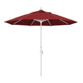 Matted White/Pacifica/Red 9 Feet Aluminum Market Umbrella J5341