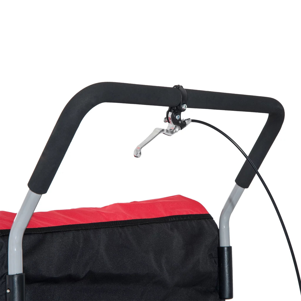 Blue 2-In-1 Double Child Bicycle Cargo Trailer And Jogger Y862972