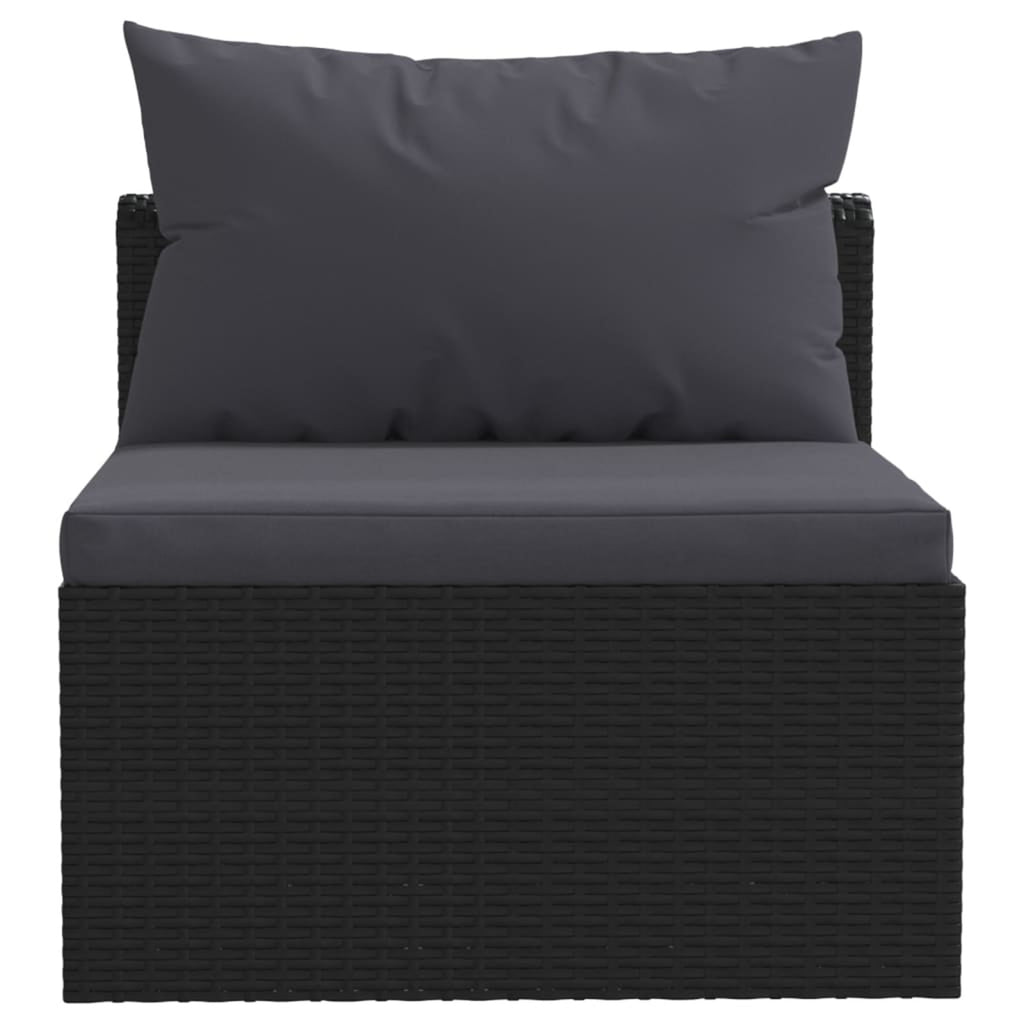 7 Piece Poly Rattan Outdoor Sectional Sofa Set with Cushions X350