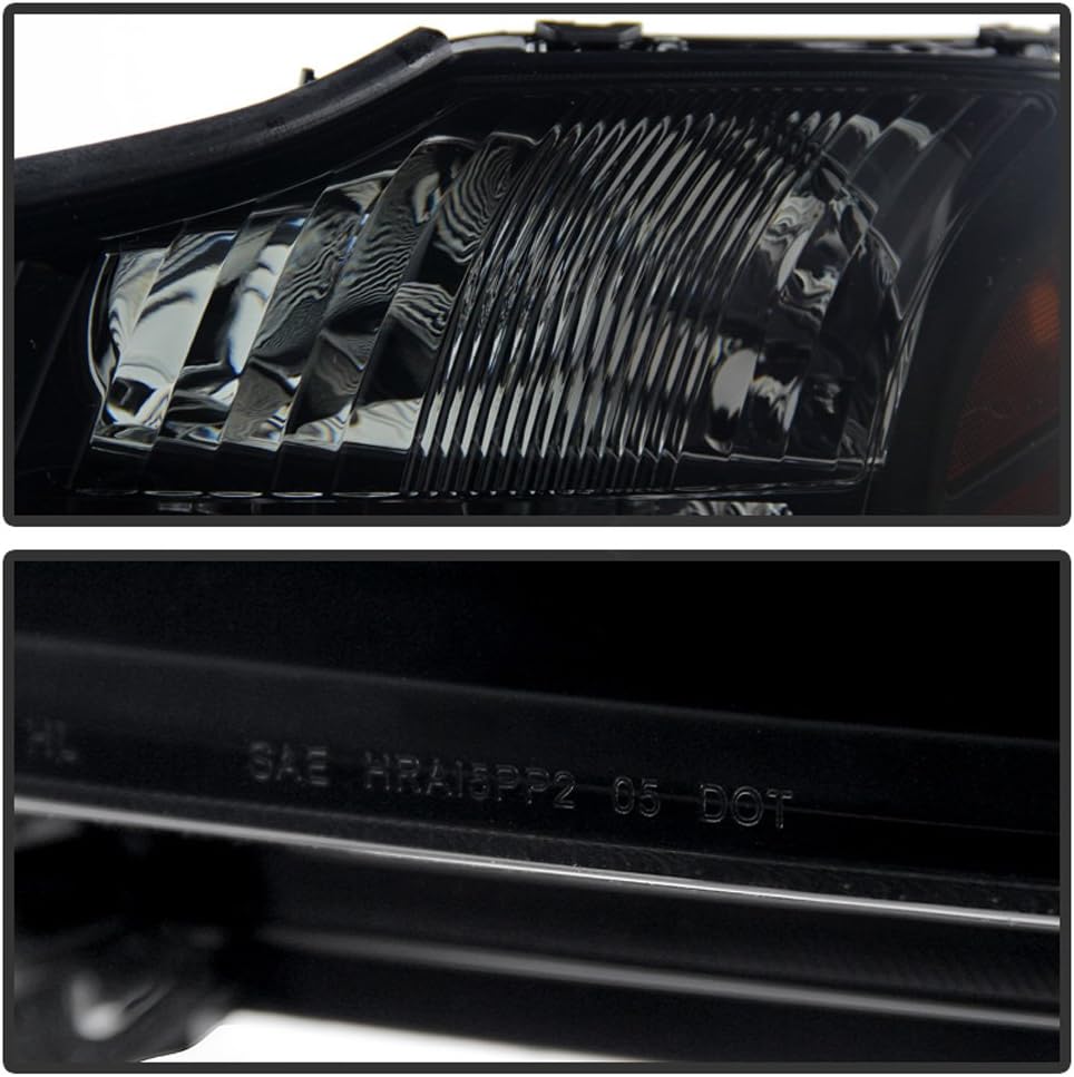 Black Smoked Headlights Set U130