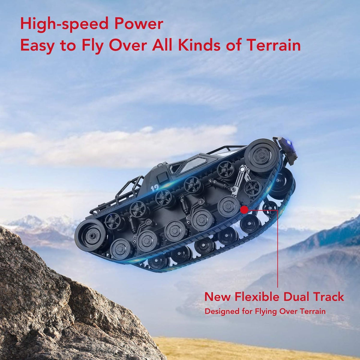 1:12 Scale All Terrain RC Rock Crawler with LED Light D4550