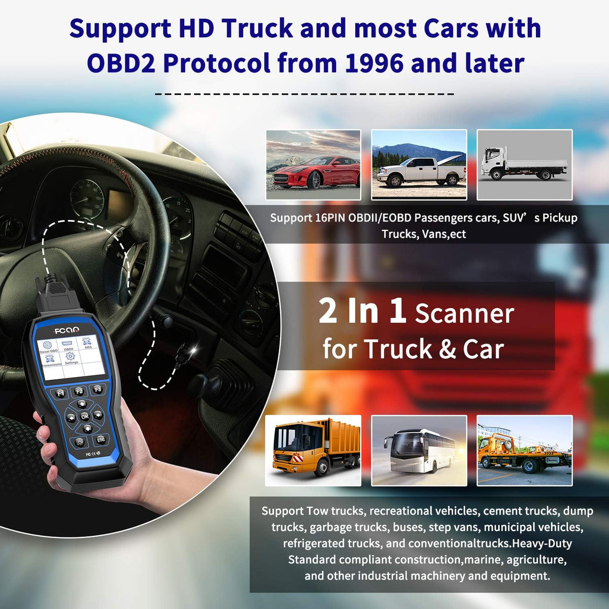 Heavy Duty Truck Scanner with ABS & Transmission Actuation Test Z471168