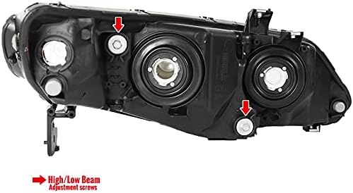 Black Headlights Lamps Pair X657