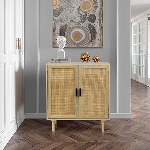 Black Rattan Sideboard Buffet Cabinet A17875