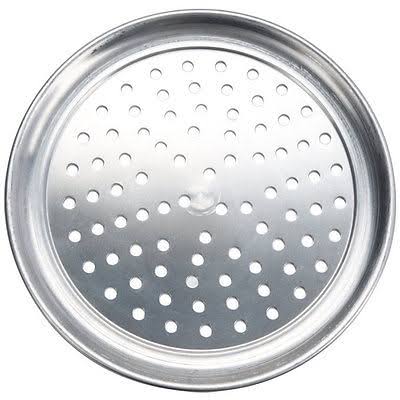 18" Perforated Heavy Weight Aluminum Pizza Pan D524