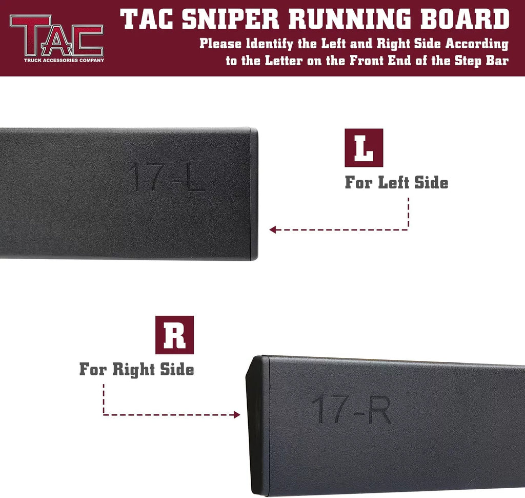 Fine Texture Black Running Boards (2pcs) H32231