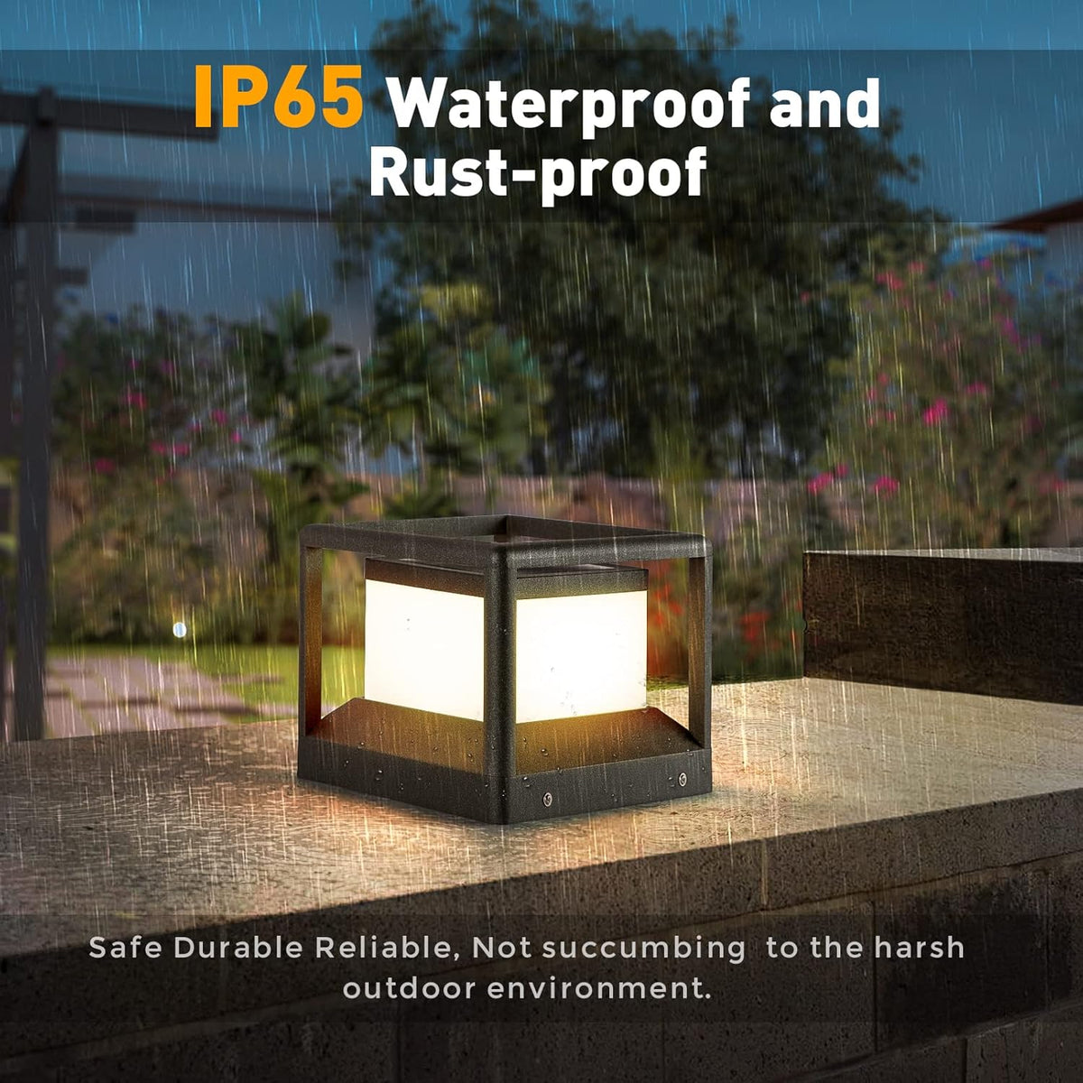 Solar Post Cap Light 3000K IP65 Waterproof F8029