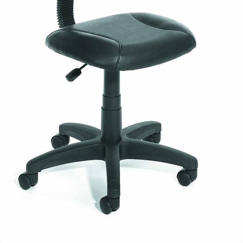 Black Leather Task Chair D324