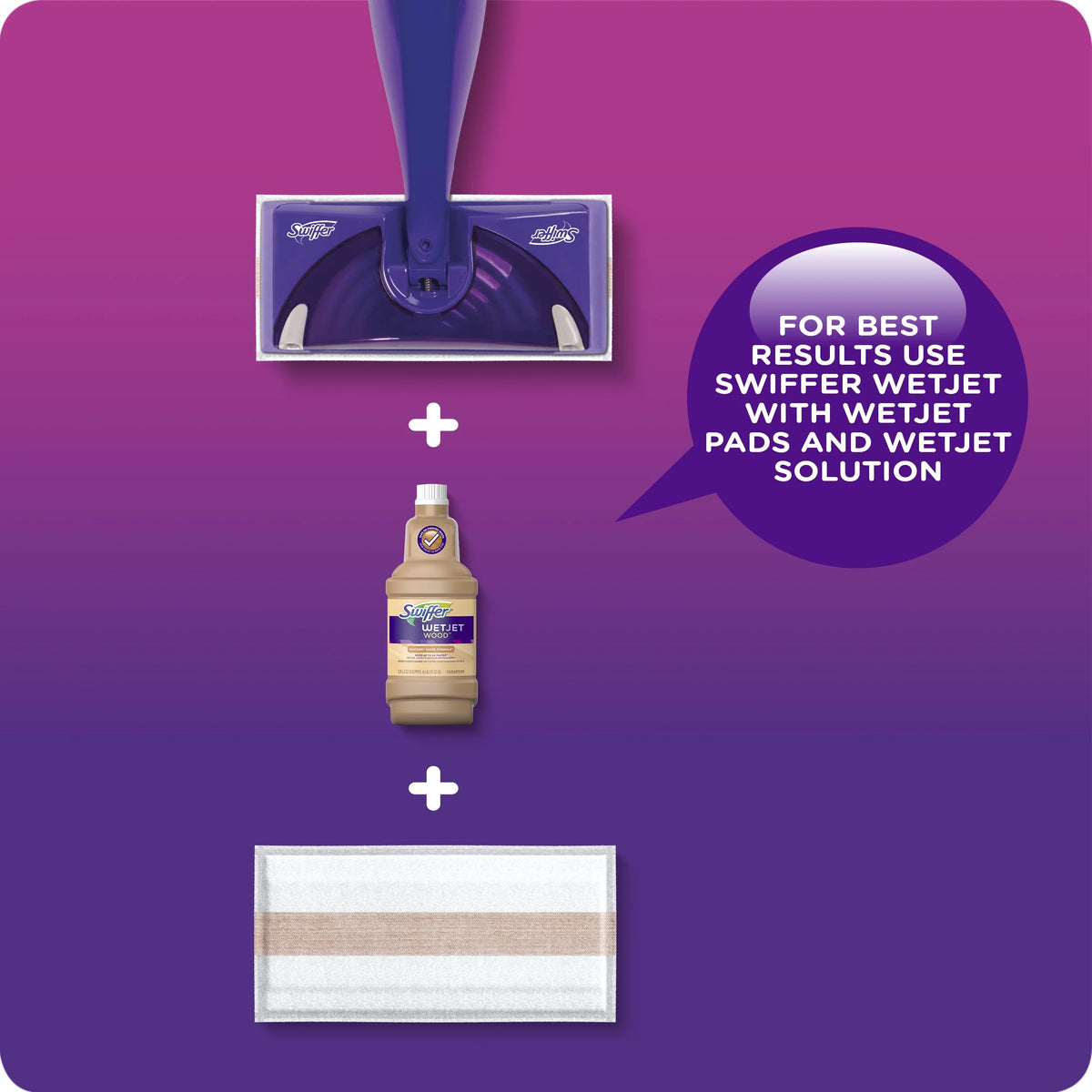 Wood Mop Starter Kit (1 Mop, 5 Pads, 1 Floor Cleaning Solution) E9882