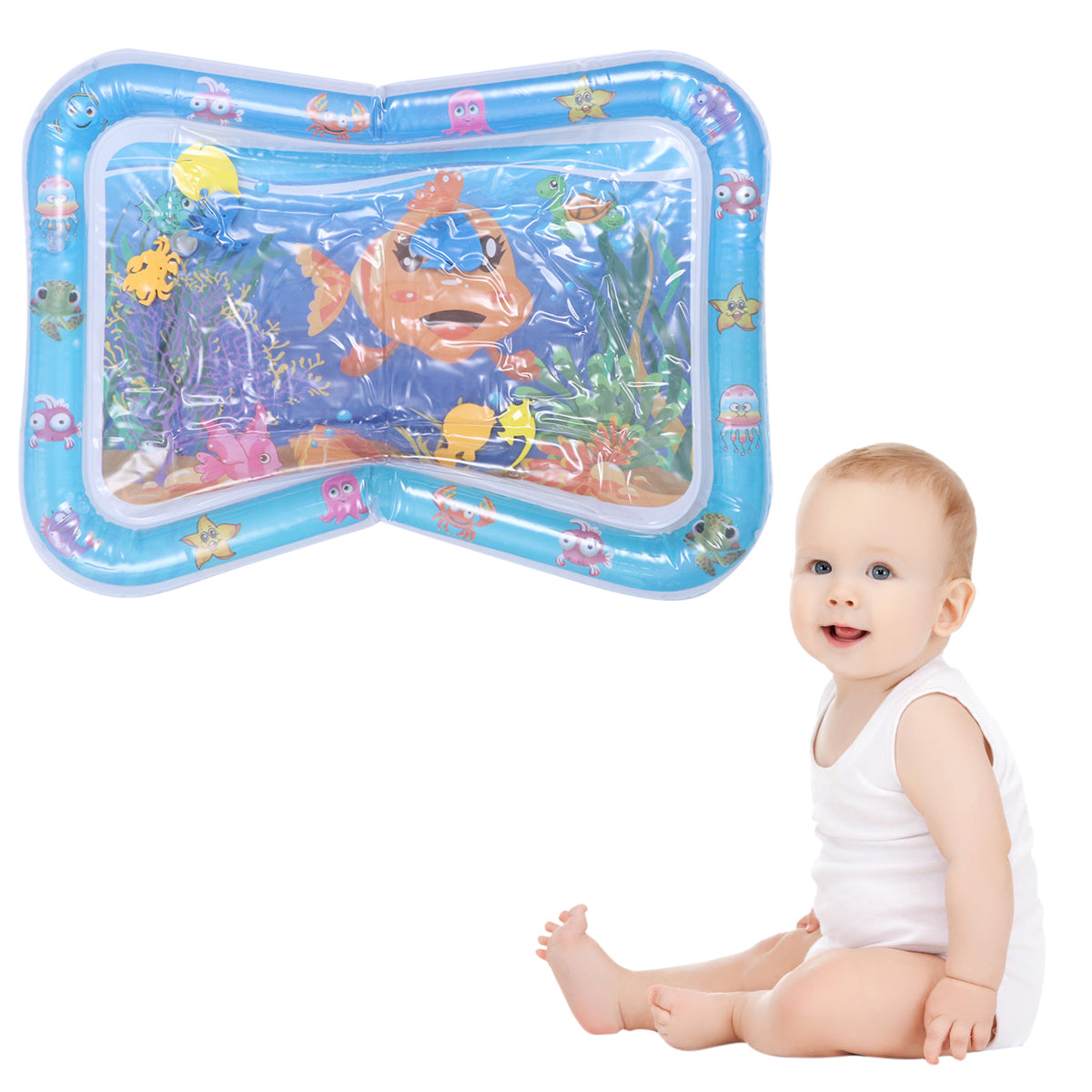 Inflatable Crawling Cushion Water Play Mat (Blue) B64042