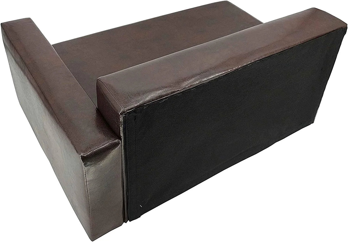 Brown Synthetic Leather Dog Sofa Bed R105