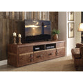 TV Stand Retro Brown Top Grain Leather S271592