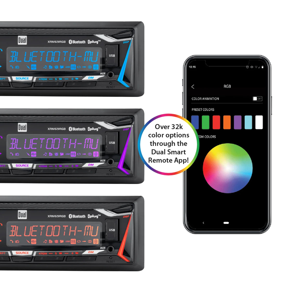 Single DIN Car Stereo Digital Media Receiver with Bluetooth B313