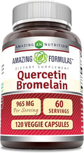 Quercetin 800mg with Bromelain 165mg 120 Veggie Capsules Supplement B984