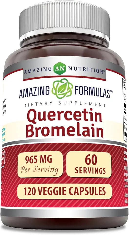 Quercetin 800mg with Bromelain 165mg 120 Veggie Capsules Supplement B984