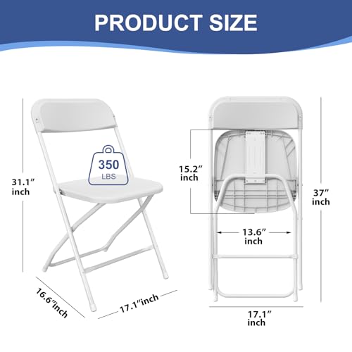 10 Pack Black Folding Chairs 350lb Capacity Z60176
