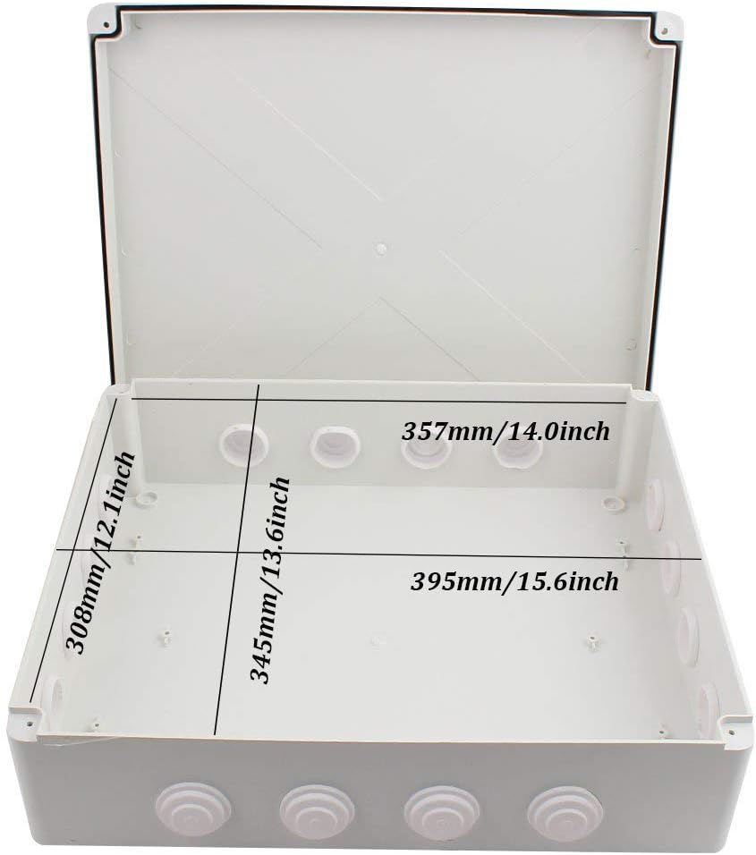ABS Plastic IP65 Junction Box White Pack of 2 U1144