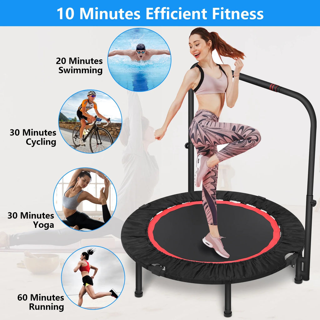 40 Fitness Mini Trampoline with Adjustable Handle B86369