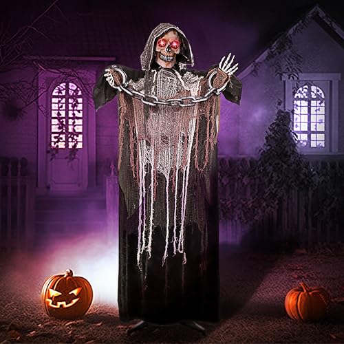 67" Life Size Animatronics Grim Reaper with Chain F689973