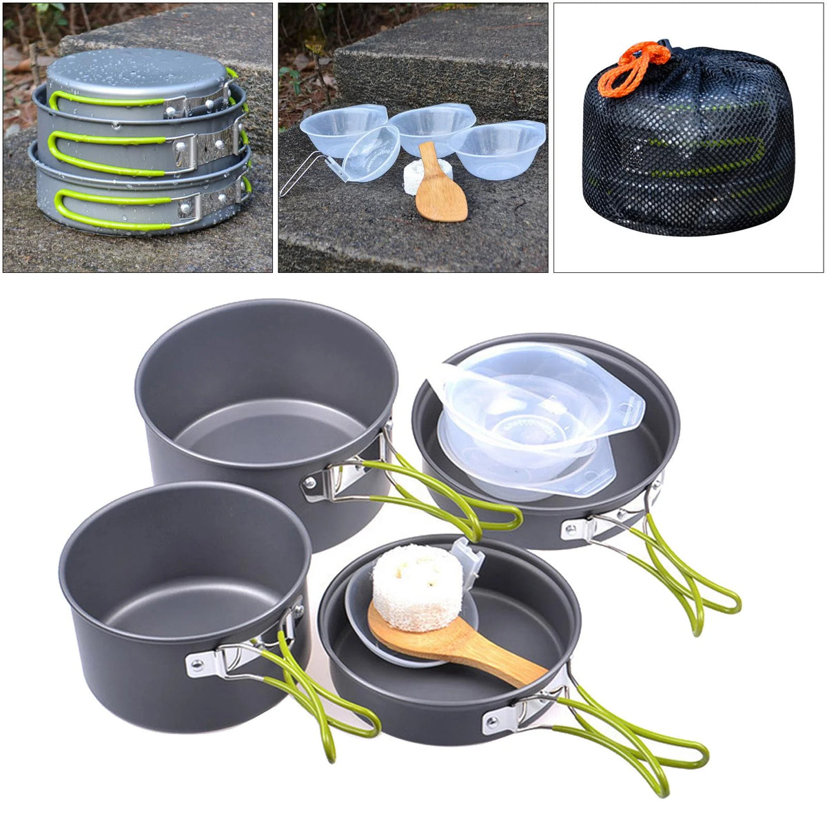 11 in 1 Portable Camping Cookware Aluminium Cooking Utensils U276