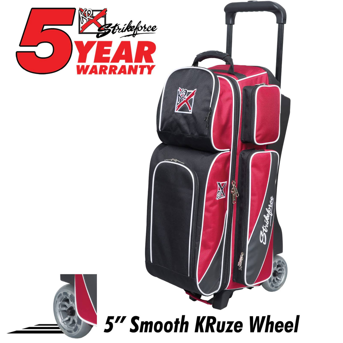 Brick Red Black Bowling Bag U510734