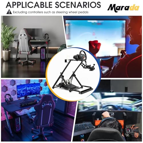 Steering Wheel Stand Racing Sim Cockpit with Seat Slot T9121
