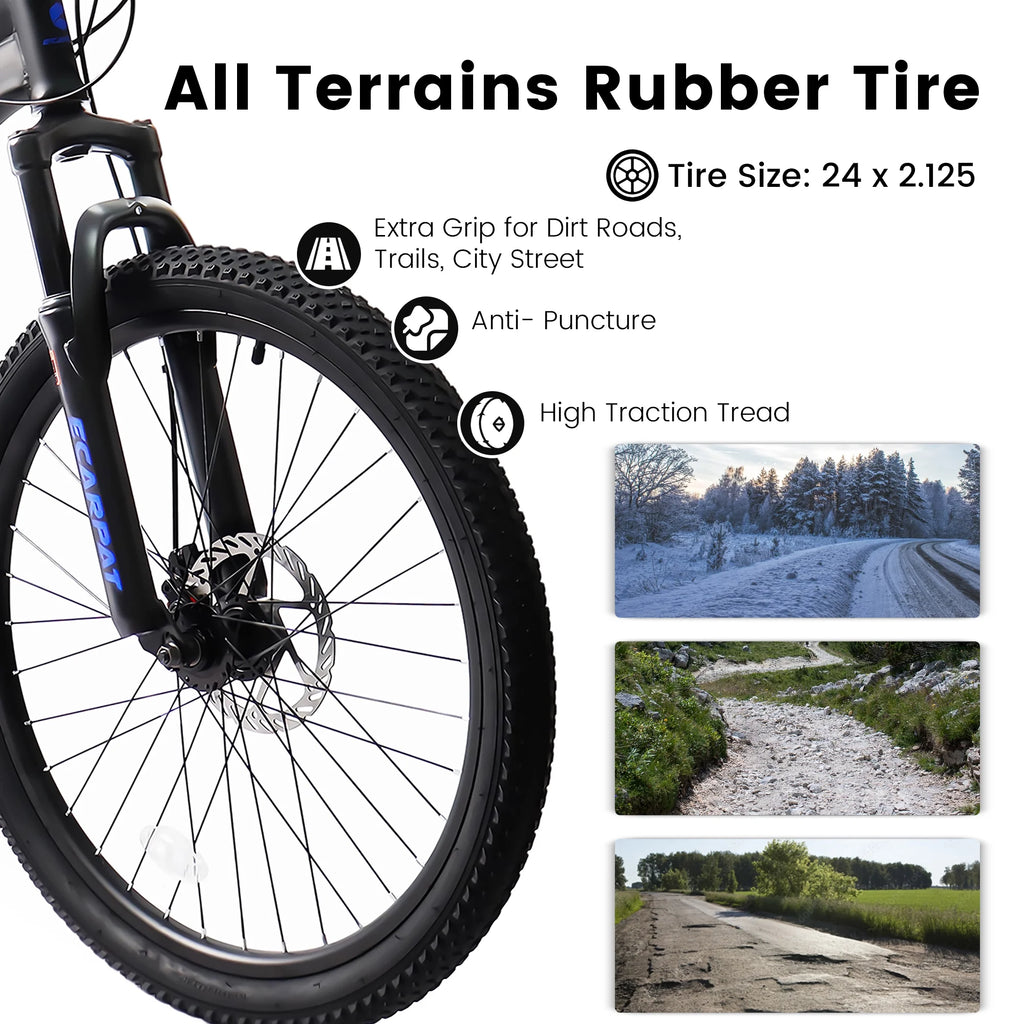 24 inch 21 Speeds High-Carbon Steel Mountain Bike C844