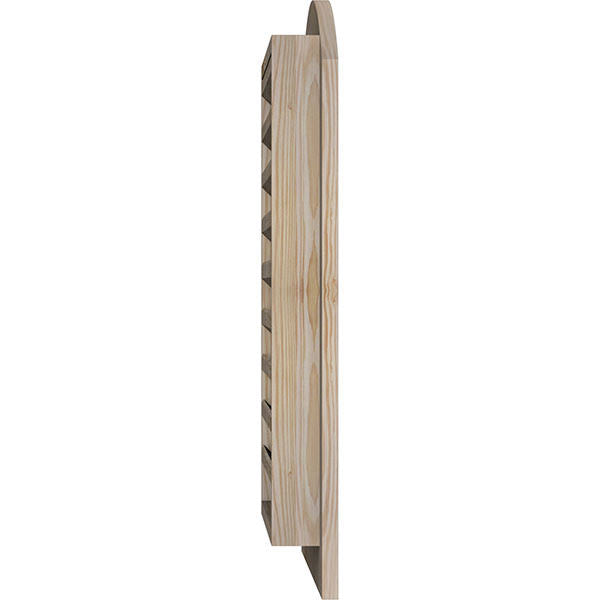 Unfinished Smooth Pine Arch Top Gable Vent C862