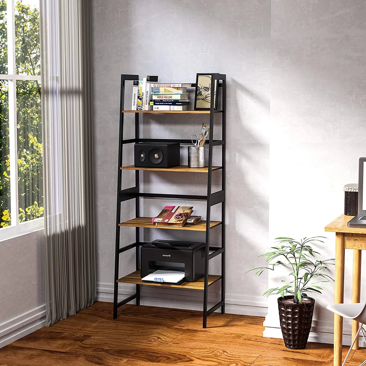 4 Tier Brown Bookshelf Z47457