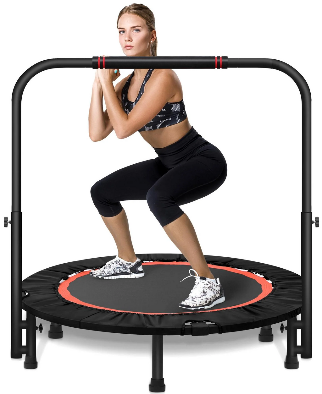 40 Fitness Mini Trampoline with Adjustable Handle B86369
