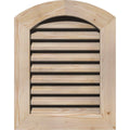 Unfinished Smooth Pine Arch Top Gable Vent C862