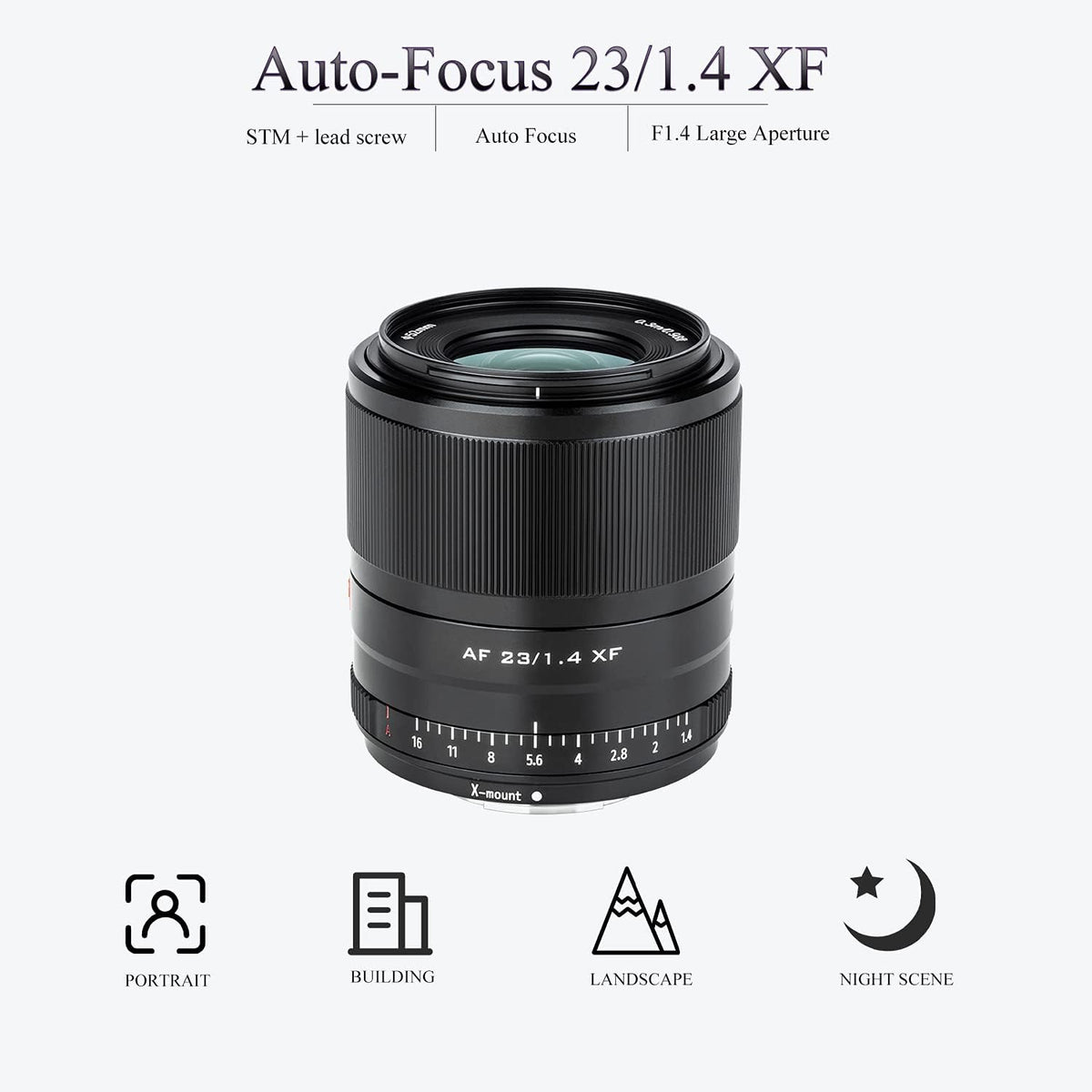 23mm F1.4 XF Auto Focus Prime Wide Angle Lens M58709