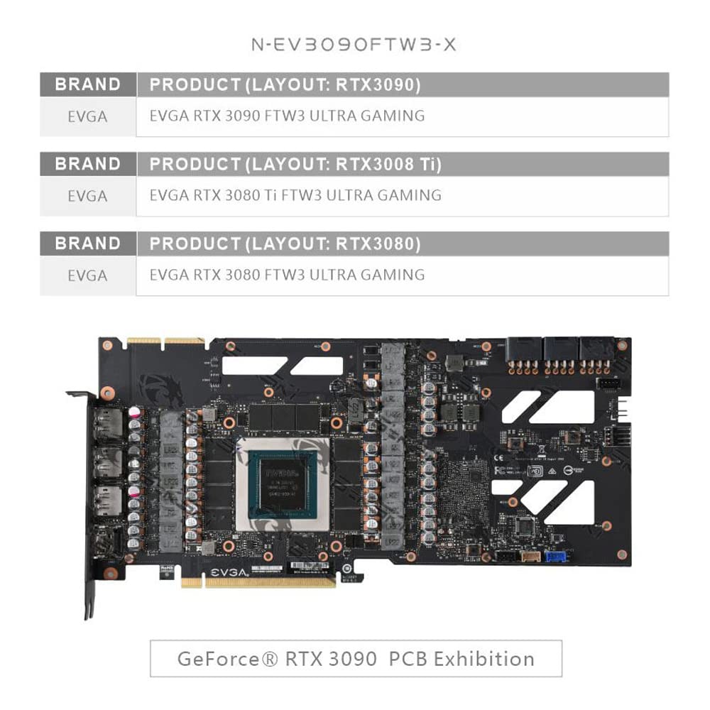 Copper Water Cooling GPU Water Block for RTX 3090 RTX 3080 F532721