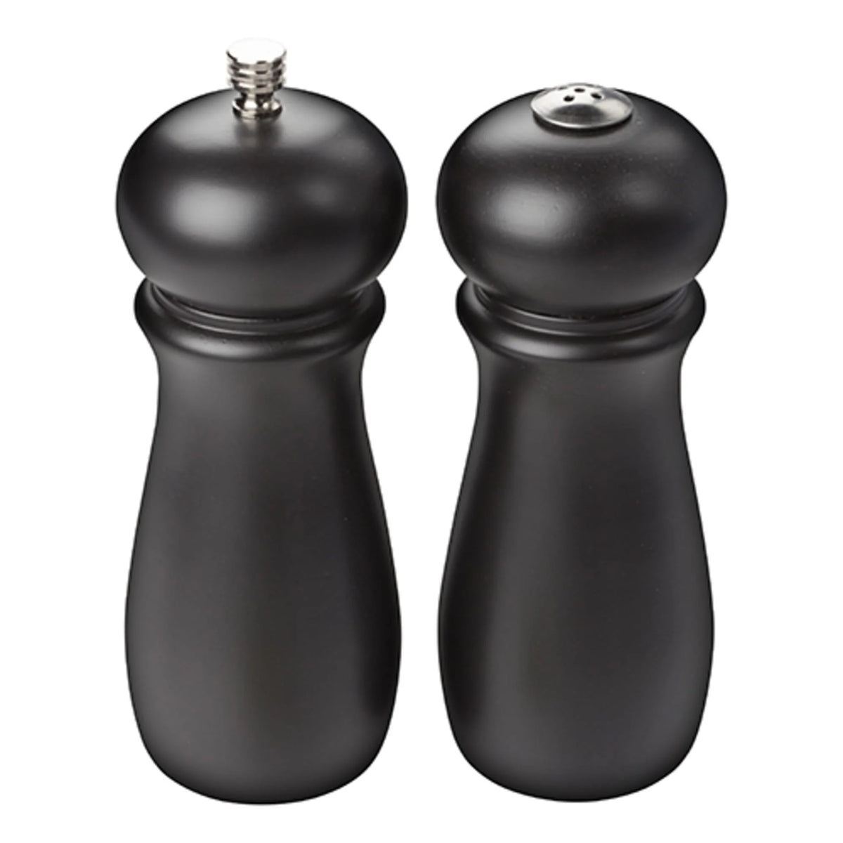 6" Salt Shaker & Pepper Mill Set Rubberwood Set of 2 P802661