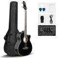 4 String Black Electric Acoustic Bass Guitar F16324