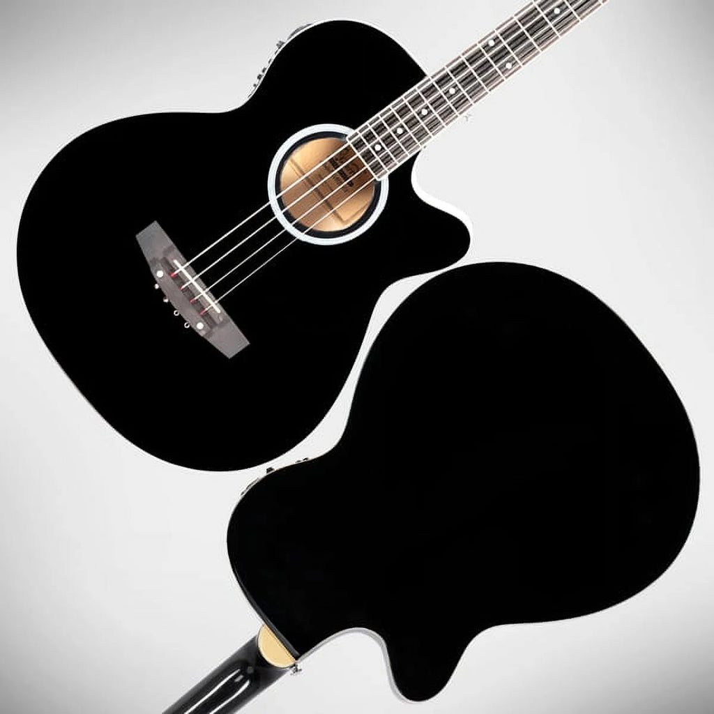 4 String Black Electric Acoustic Bass Guitar F16324