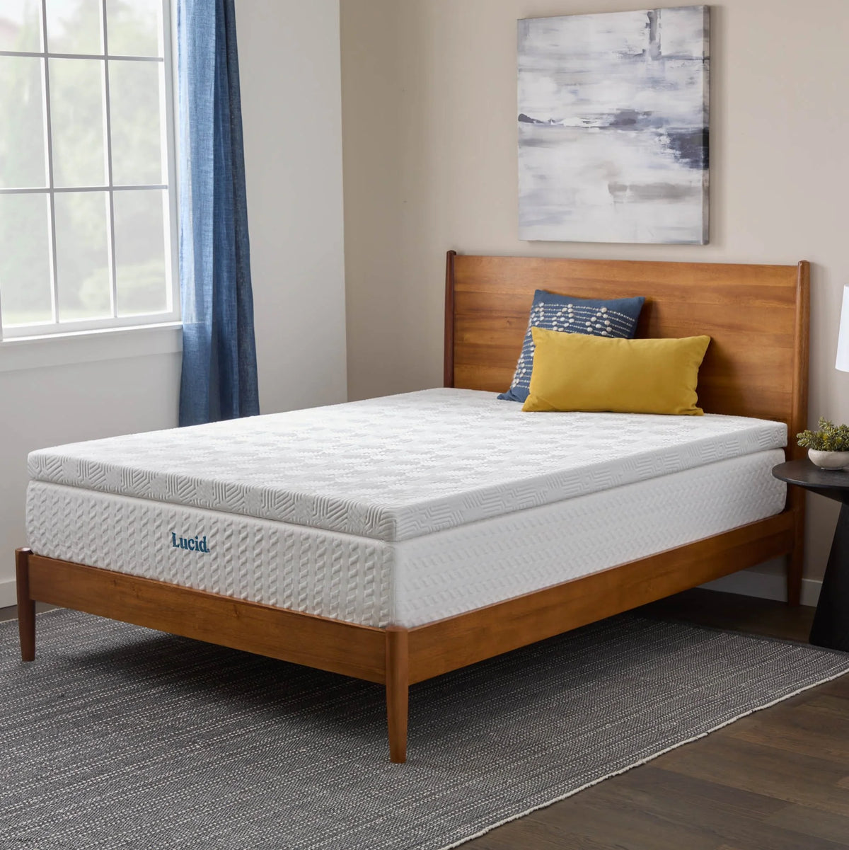 Queen Cooling Gel Memory Foam Mattress Topper with Cover R607491